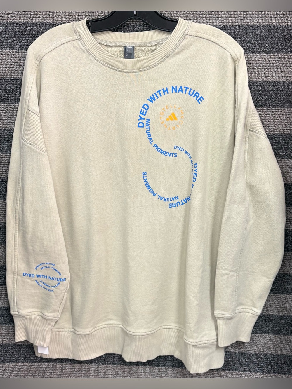 Adidas by Stella McCartney Cream Gender Neutral Sweatshirt Men’s M Women’s XL